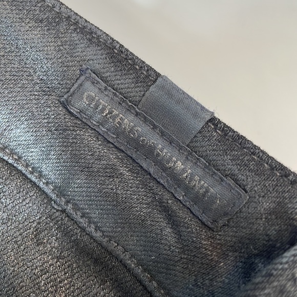 Citizens Of Humanity Jeans By Jerome Dahan 32 Black Shiny EUC - Picture 7 of 11